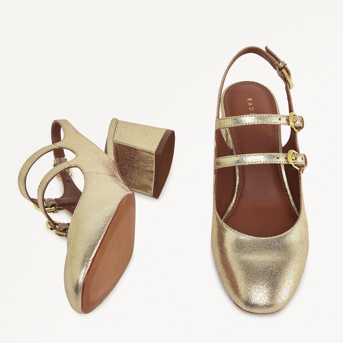 Radley London Soft Gold Block Heel Maryjane