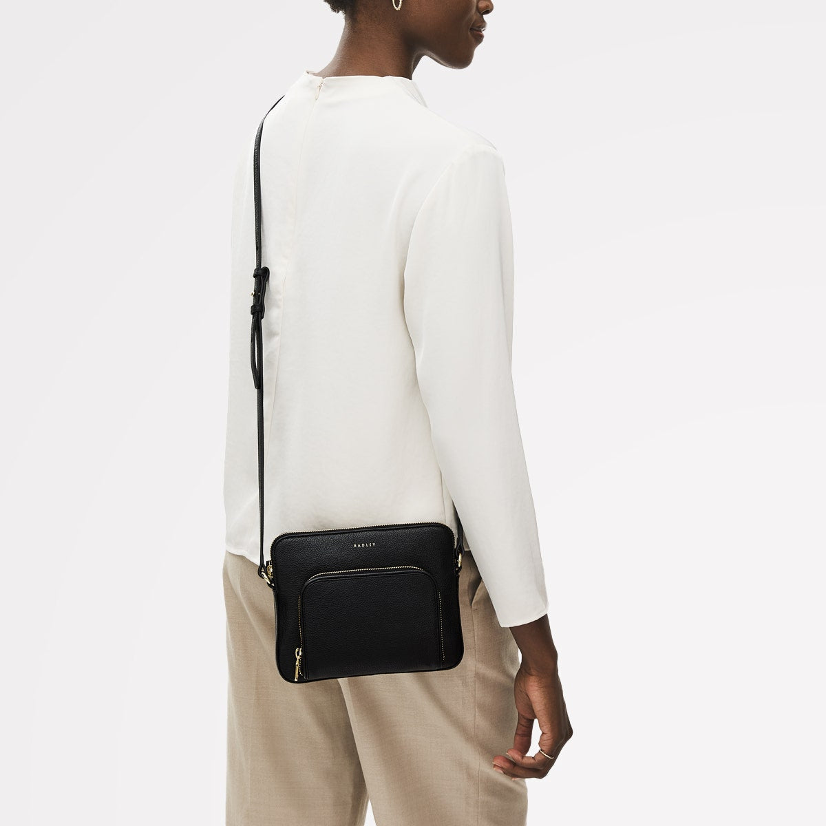 Radley London Black Small Ziptop Cross Body Bag