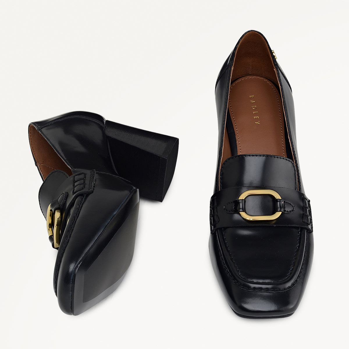 Radley London Black Trim Heeled Loafer
