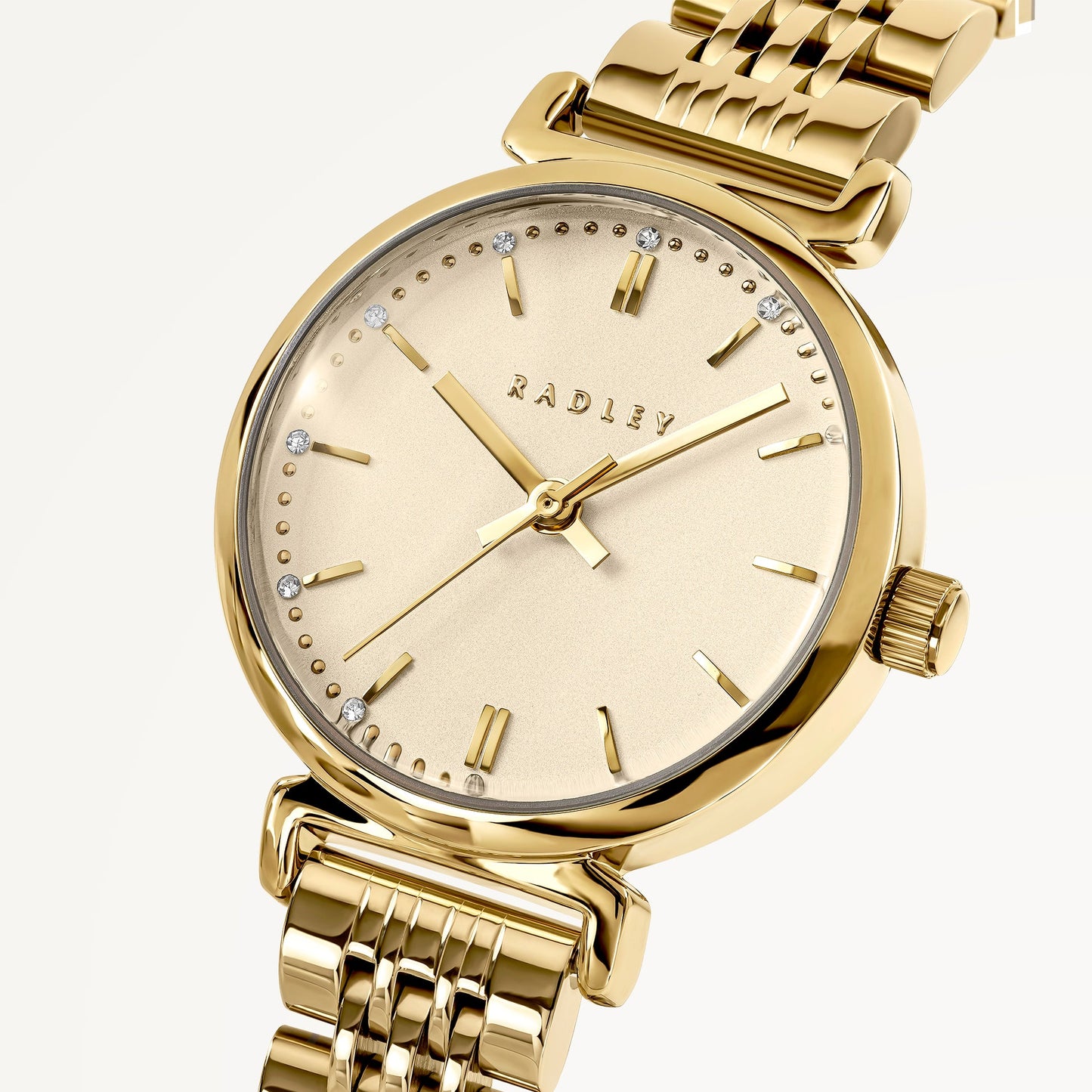 Radley London Roman Crescent T-Bar Bracelet Watch Gold - RY4672
