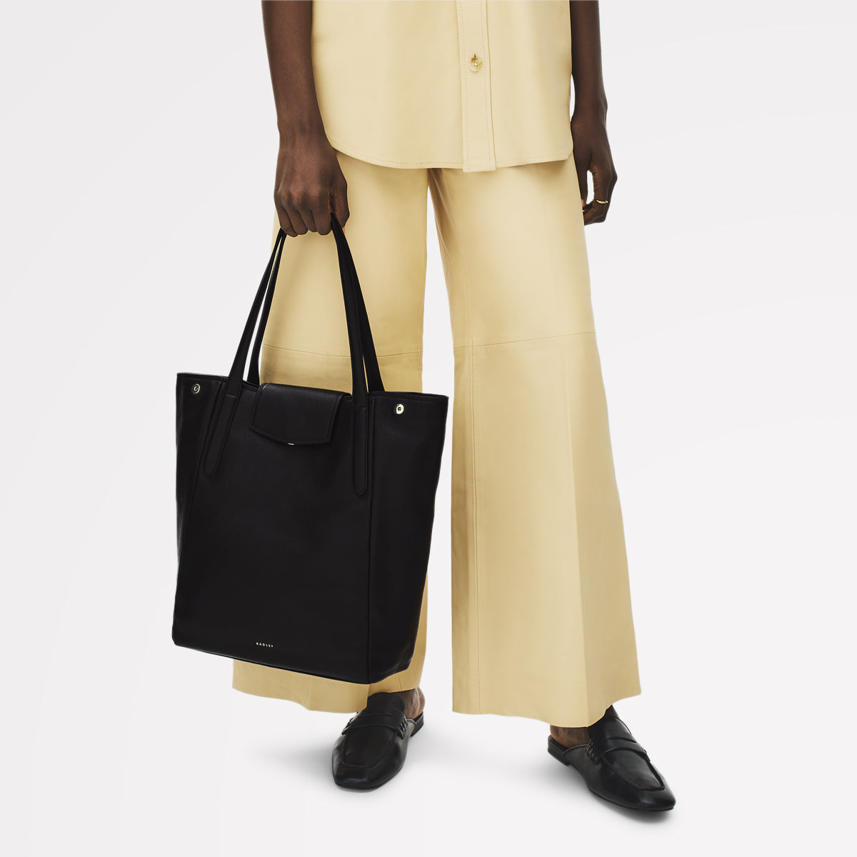 Radley London Black Large Flapover Tote