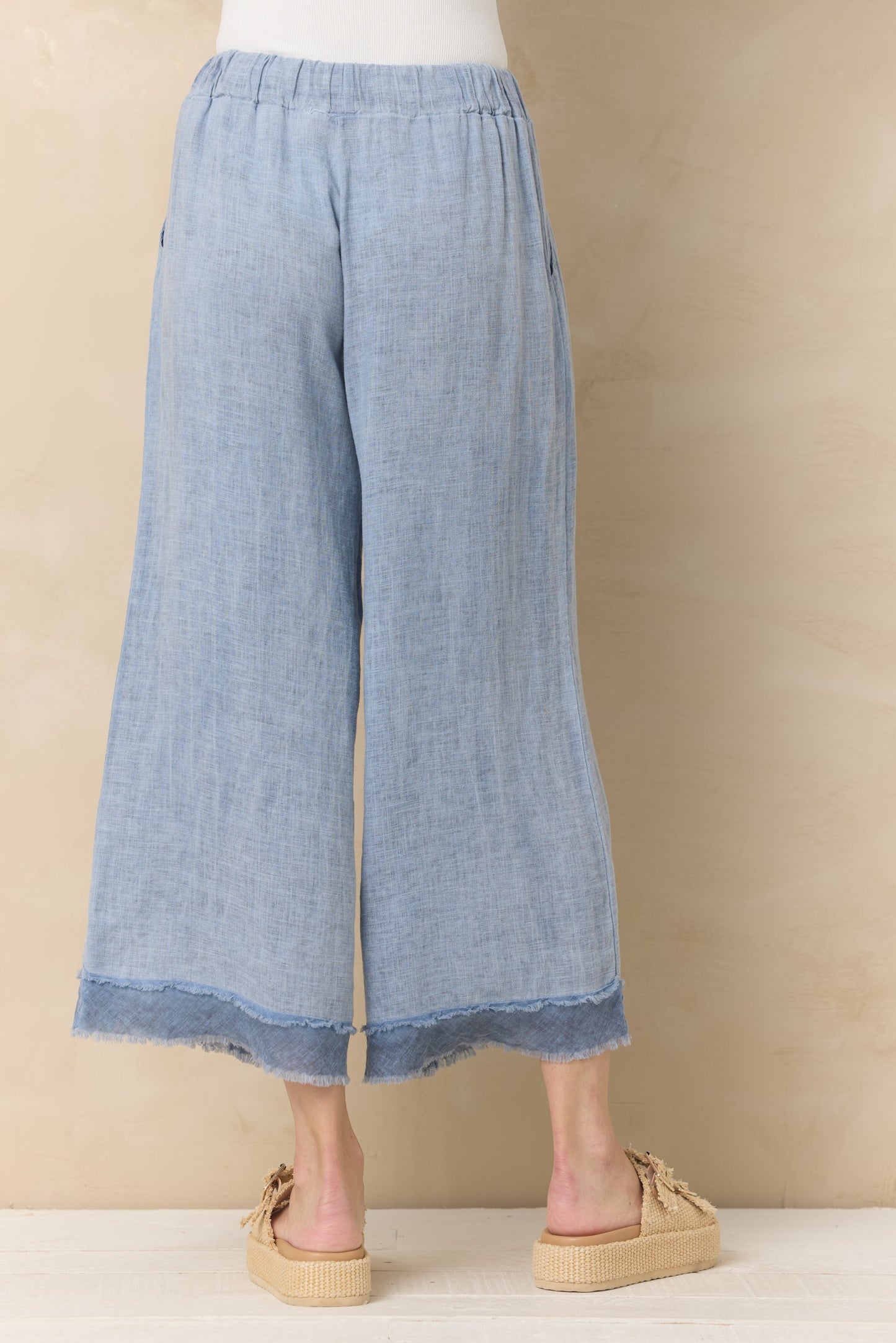 Sage Vintage Havana Drapey Linen Flowy Pant