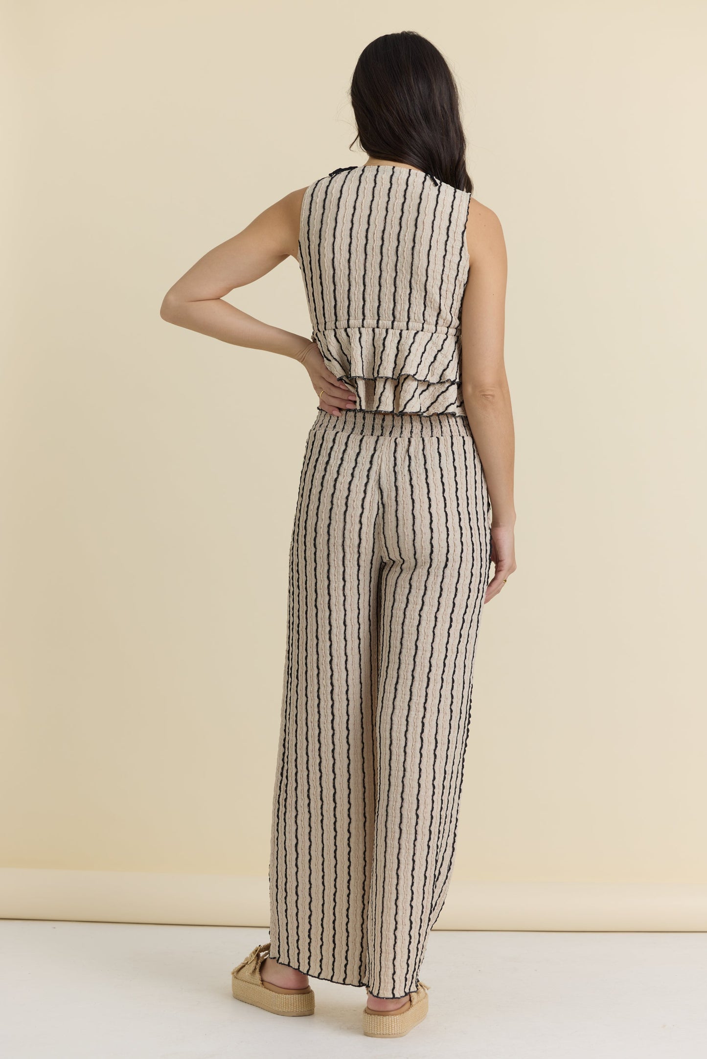 Vintage Havana Novelty Knit Wide Leg Pants