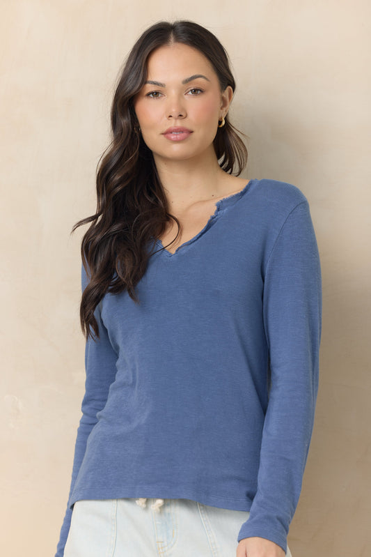 Blue Jean Vintage Havana Pigment Dye Long Sleeve