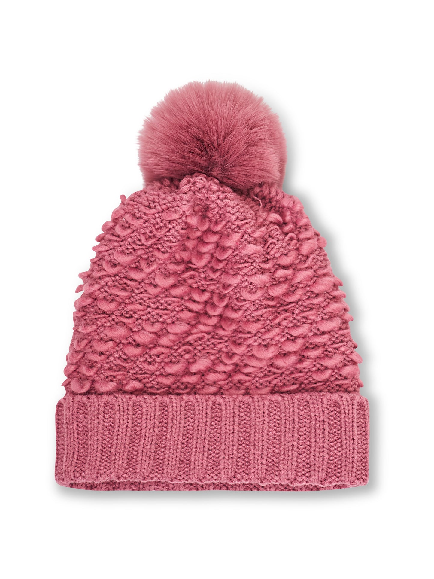 Blush Vintage Havana TURN UP POMPOM HAT - BLUSH