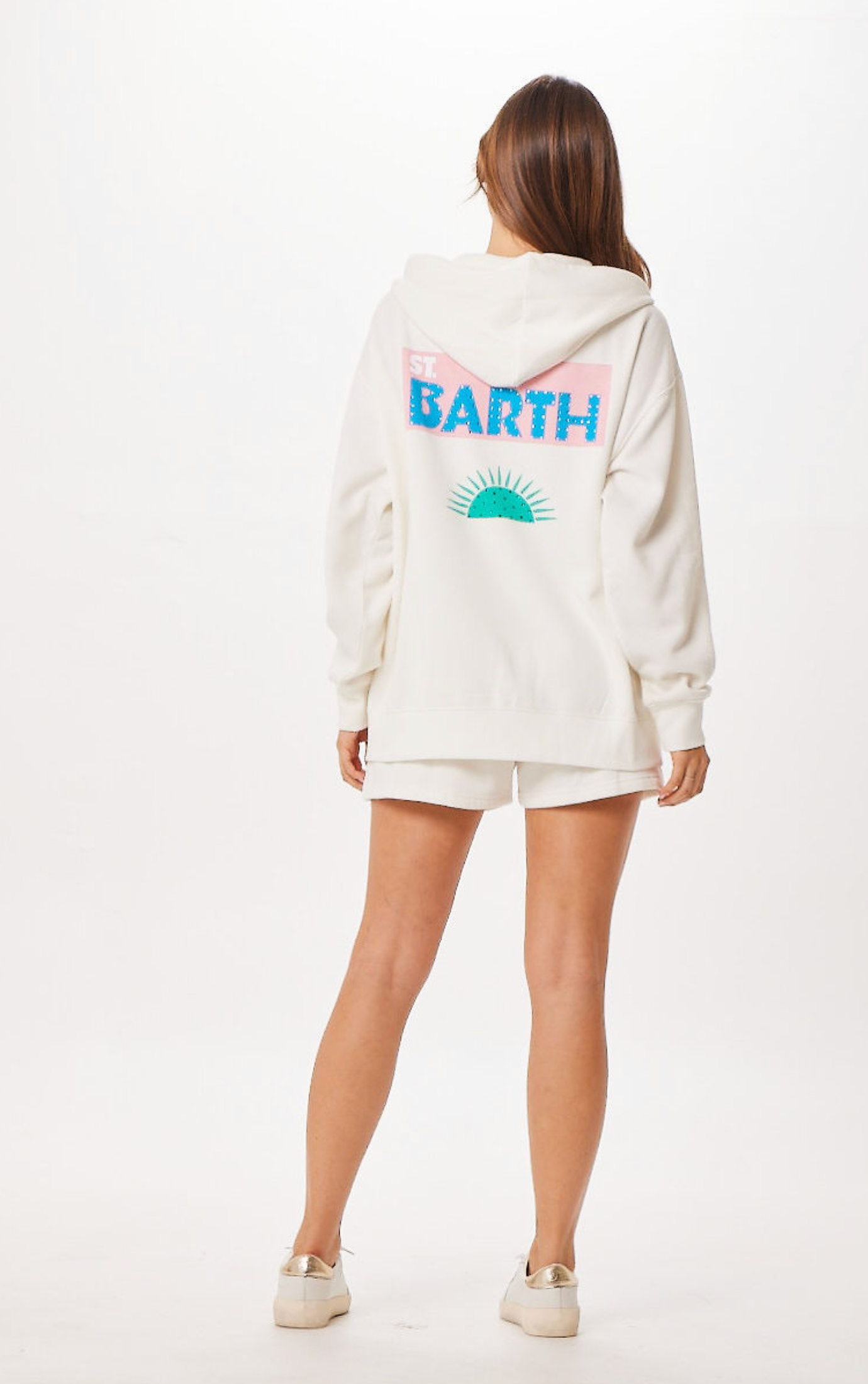 White Vintage Havana White St. Barth Jet Setter Surf Wash Zip Up