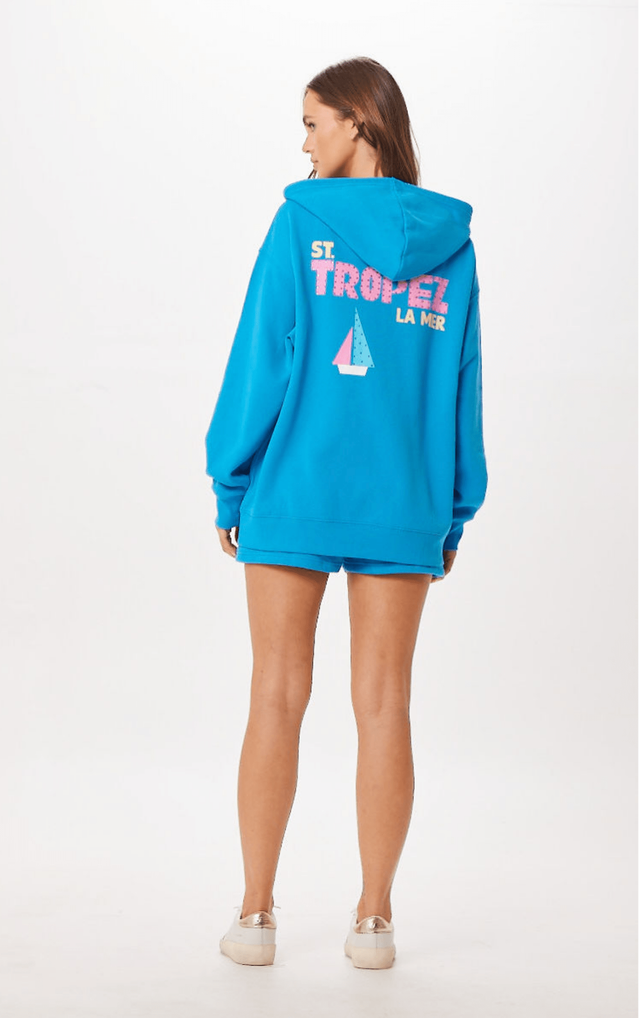 Bright Blue Vintage Havana Bright Blue St. Tropez Jet Setter Surf Wash Zip Up