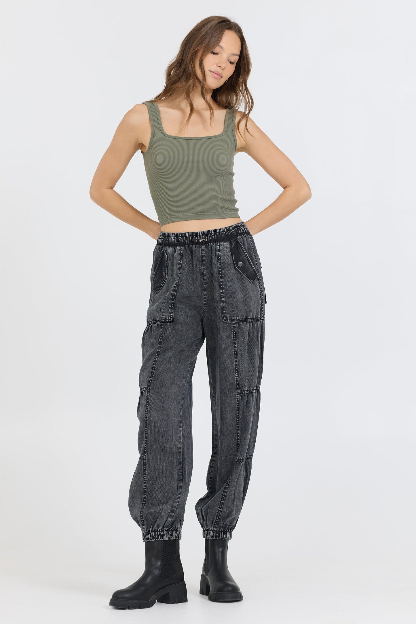Olive Vintage Havana Olive Seamless Tank Top
