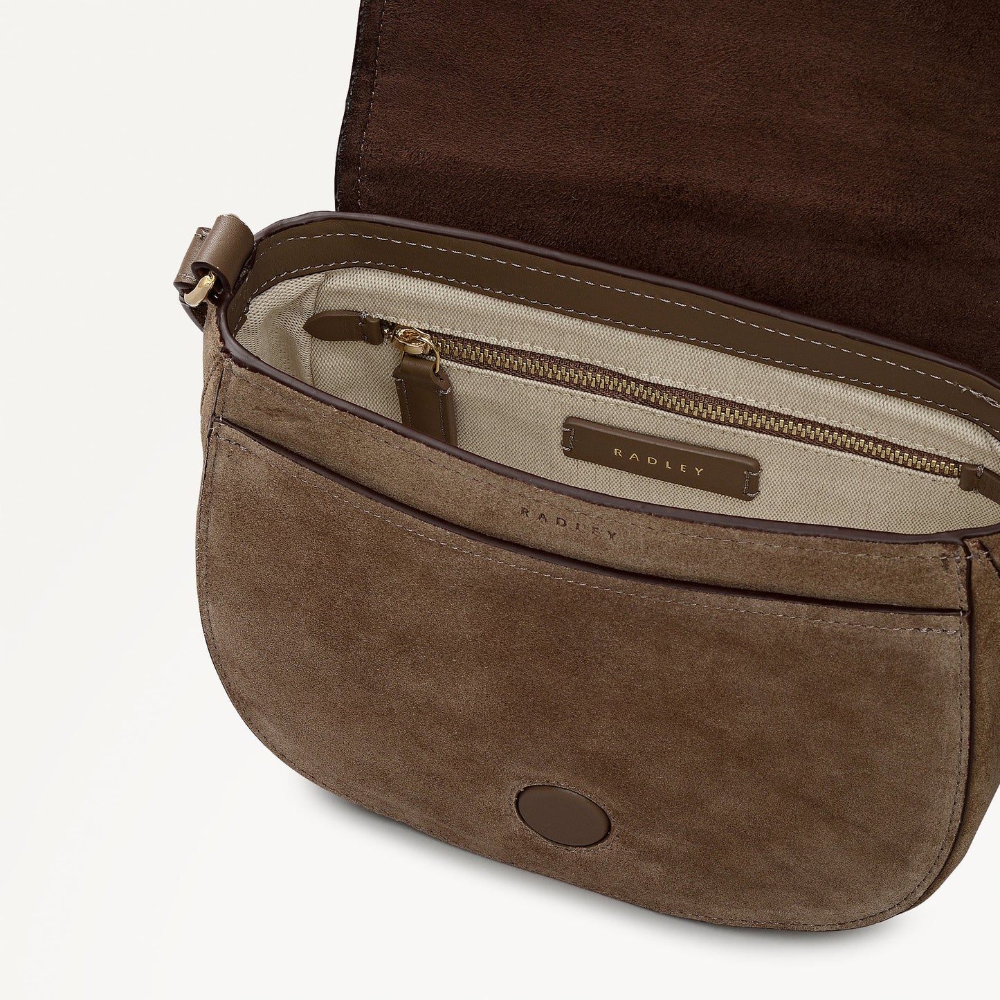 Radley London Coffee Medium Flapover Cross Body Bag