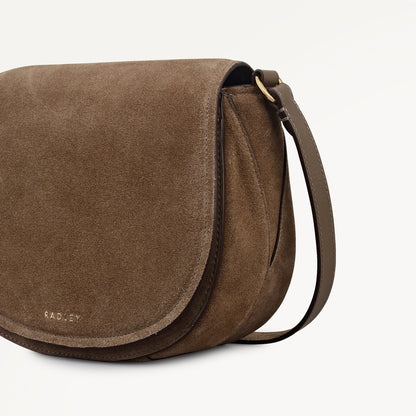 Radley London Coffee Medium Flapover Cross Body Bag