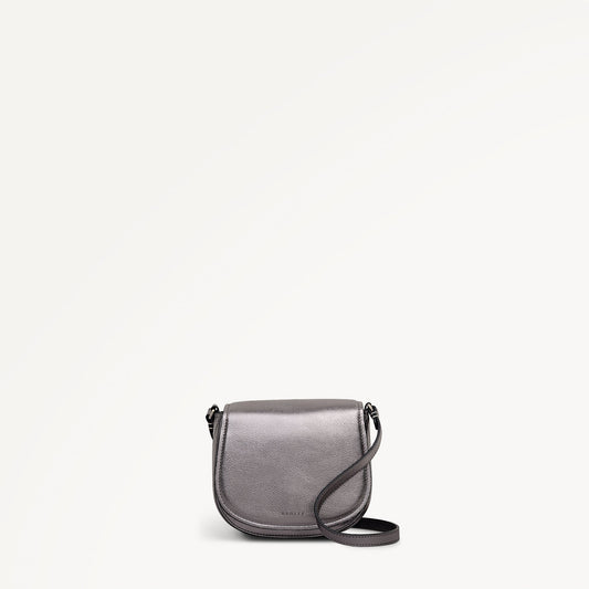 Radley London Gun Metal Mini Flapover Cross Body Bag