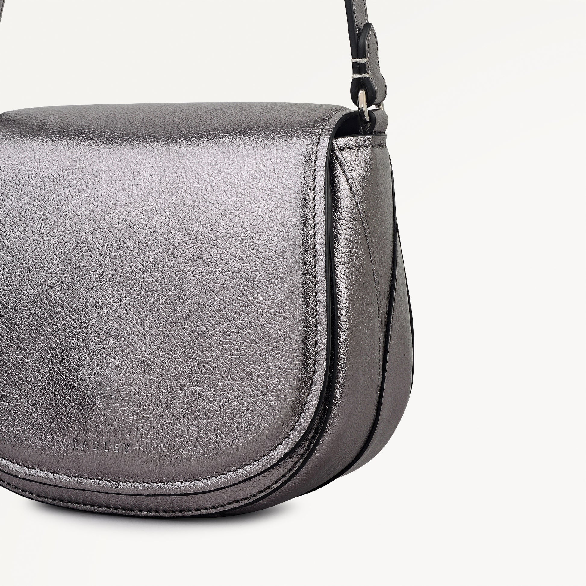 Radley London Gun Metal Mini Flapover Cross Body Bag
