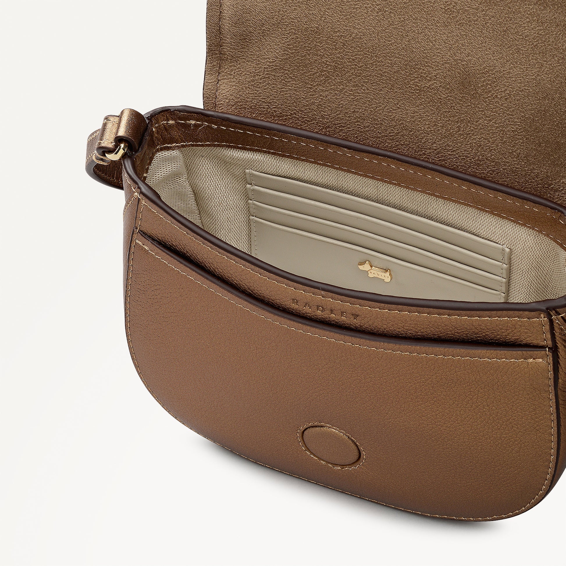 Radley London Olive Gold Mini Flapover Cross Body Bag