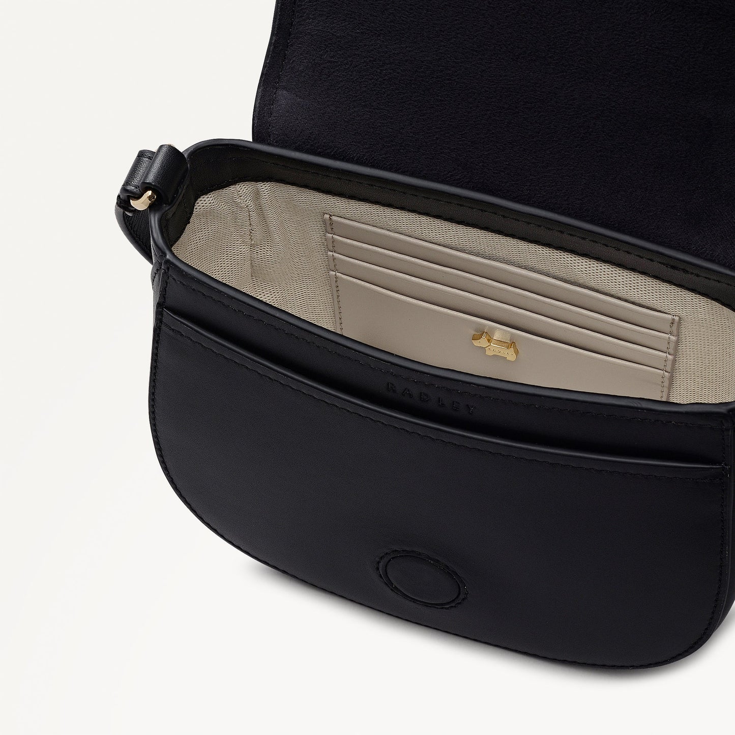 Radley London Black Mini Flapover Cross Body Bag