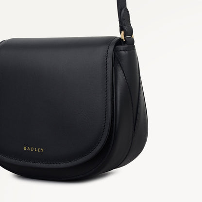 Radley London Black Mini Flapover Cross Body Bag