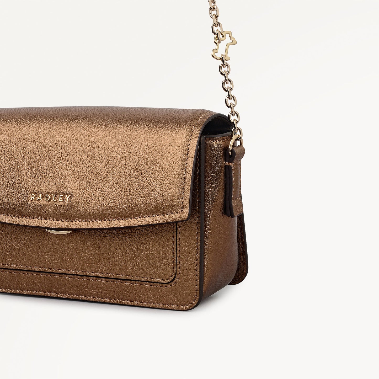 Radley London Olive Gold Mini Flapover Cross Body Bag