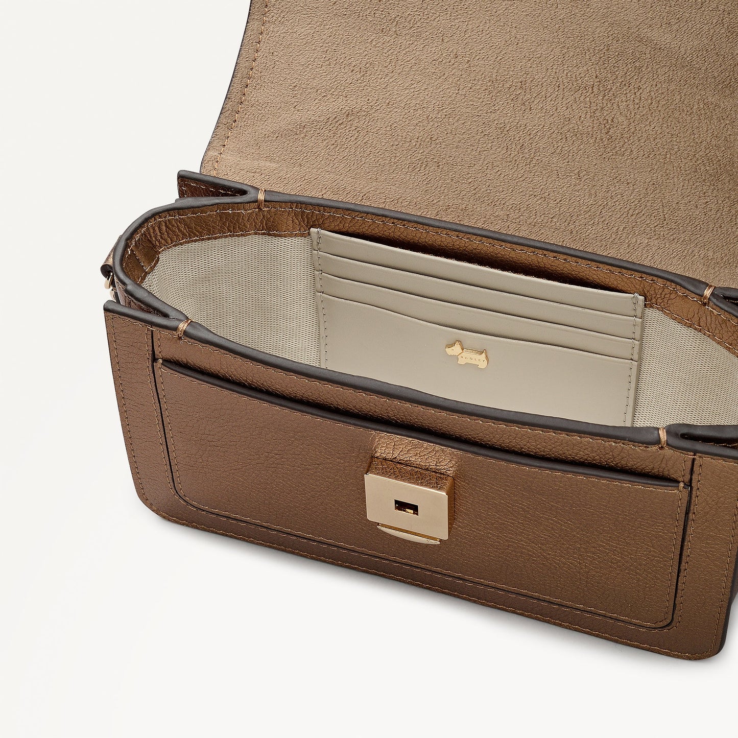 Radley London Olive Gold Mini Flapover Cross Body Bag