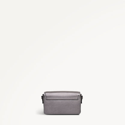 Radley London Gun Metal Mini Flapover Cross Body Bag