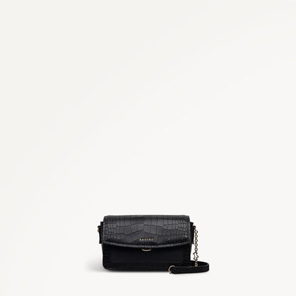 Radley London Black Mini Flapover Cross Body Bag
