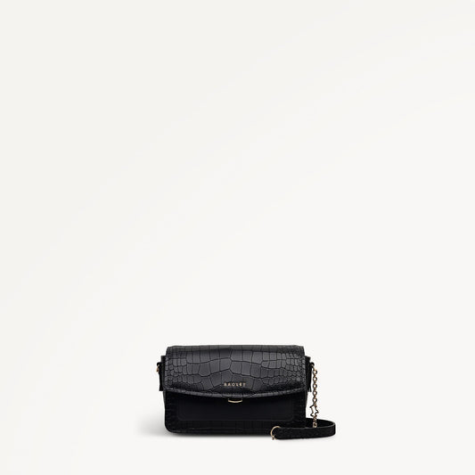 Radley London Black Mini Flapover Cross Body Bag