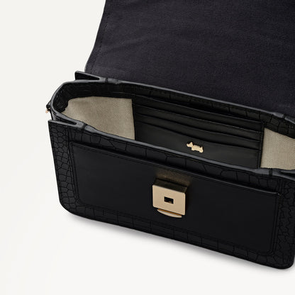 Radley London Black Mini Flapover Cross Body Bag