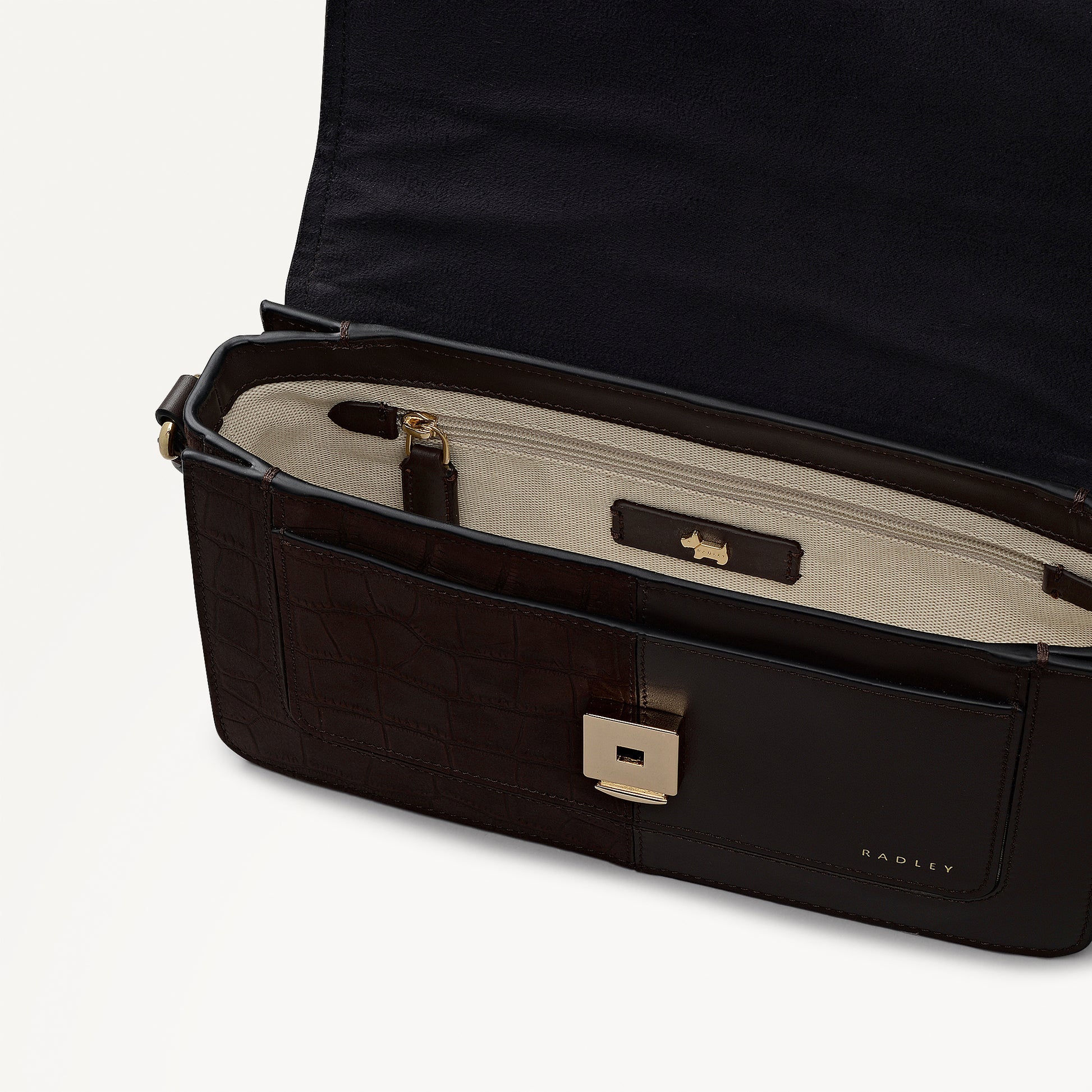 Radley London Dark Oak Small Flapover Cross Body Bag