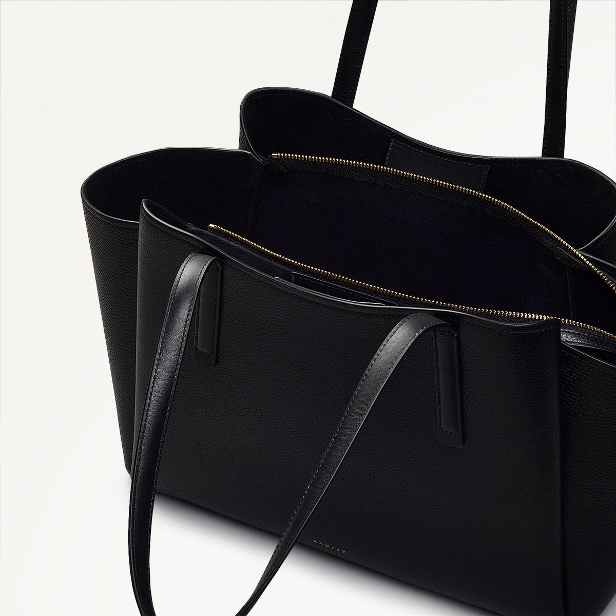 Radley London Black Large Ziptop Tote Bag