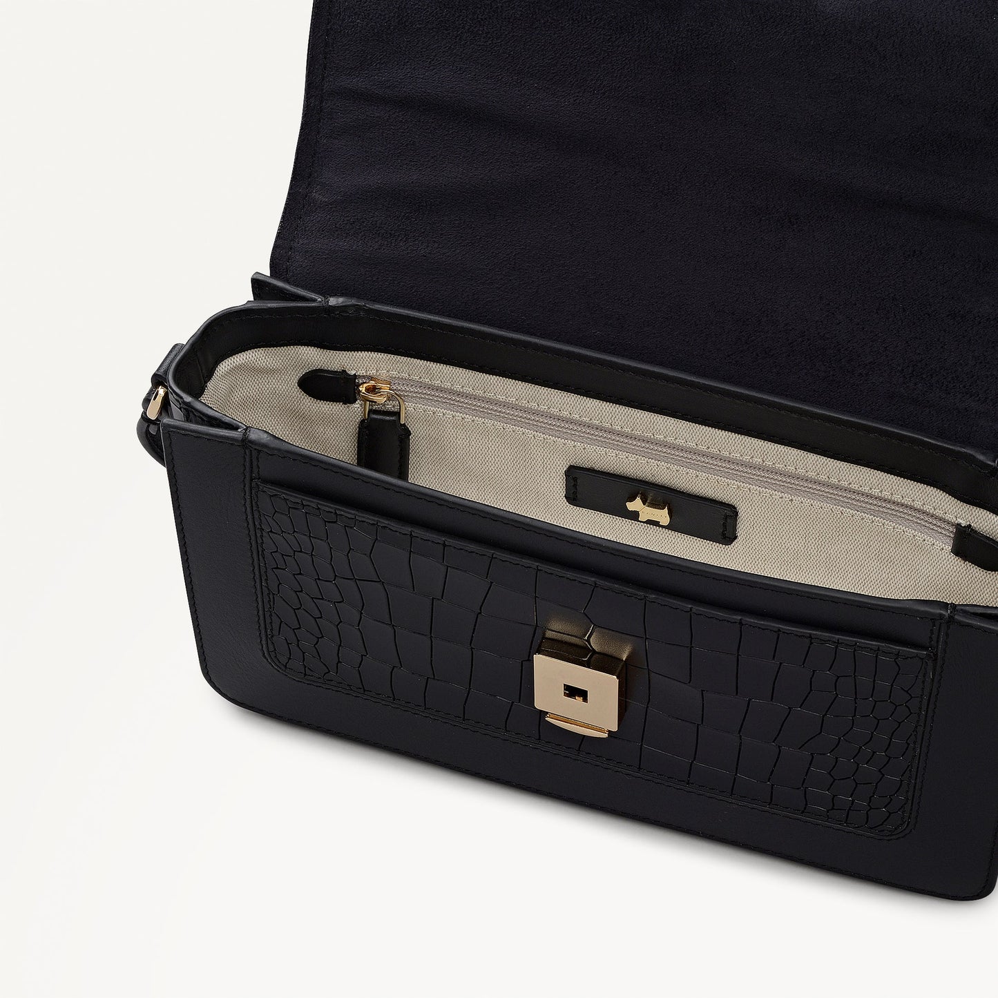 Radley London Black Small Flapover Cross Body Bag