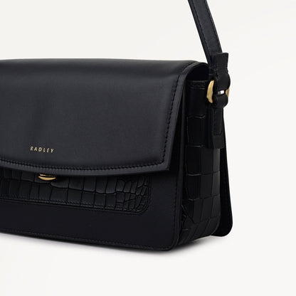 Radley London Black Small Flapover Cross Body Bag