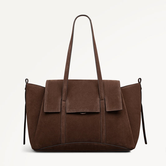 Radley London Coffee Medium Flapover Shoulder Bag