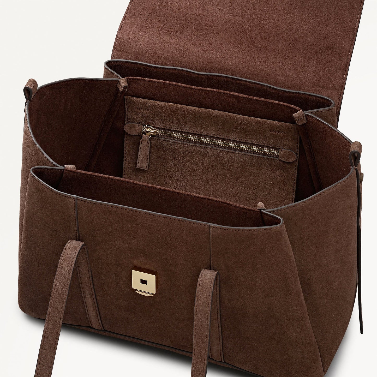 Radley London Coffee Medium Flapover Shoulder Bag