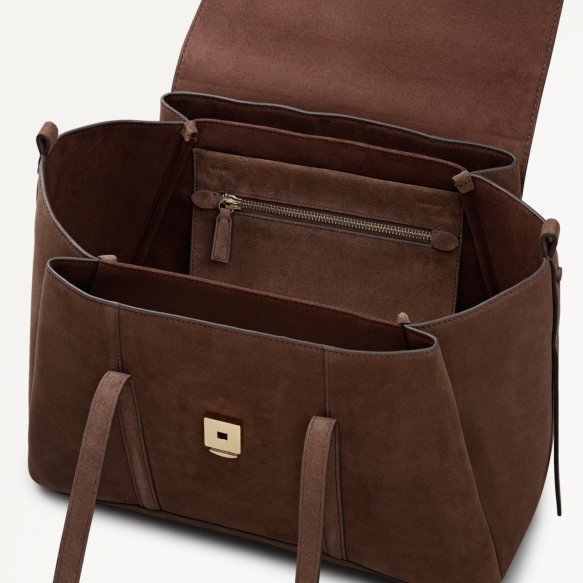 Radley London Coffee Medium Flapover Shoulder Bag