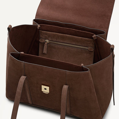 Radley London Coffee Medium Flapover Shoulder Bag