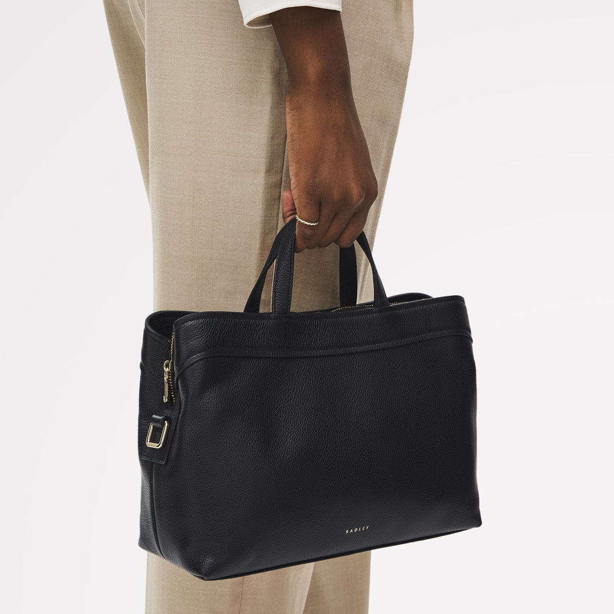 Radley London Black Medium Ziptop Grab Bag
