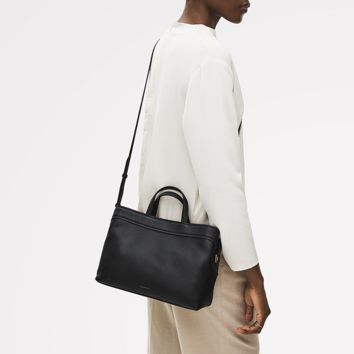 Radley London Black Medium Ziptop Grab Bag