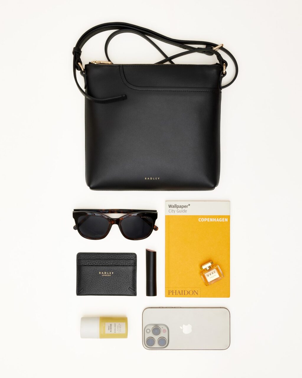 Radley London Black Large Ziptop North-South Cross Body Bag