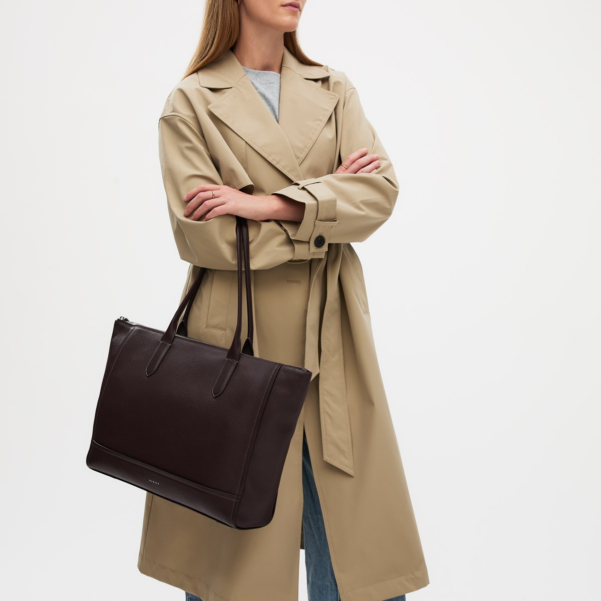 Radley London Dark Oak Medium Ziptop Tote Bag