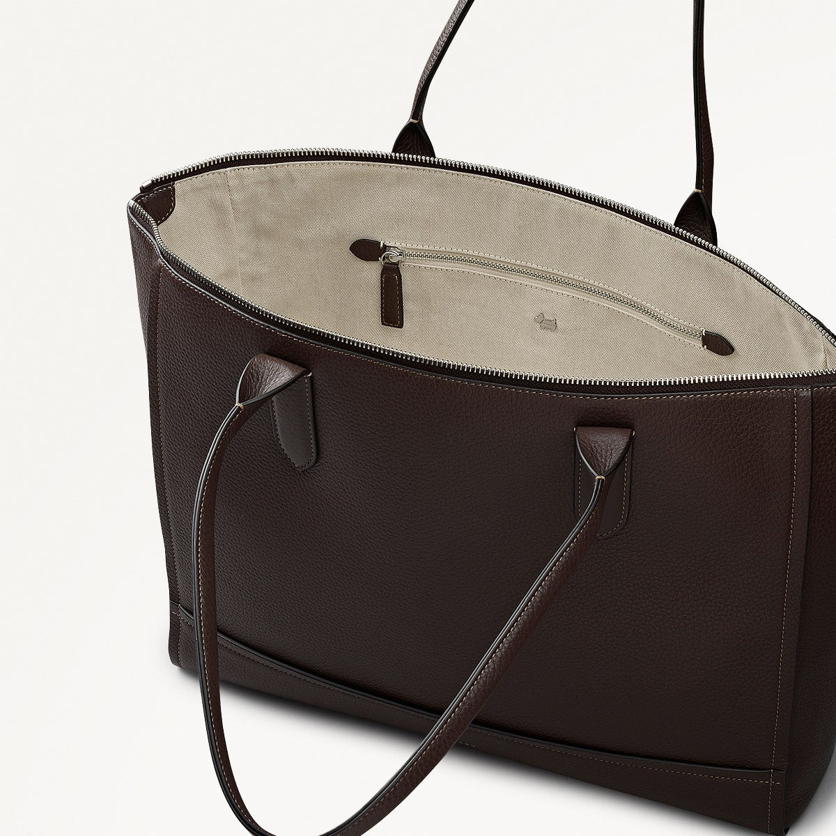 Radley London Dark Oak Medium Ziptop Tote Bag