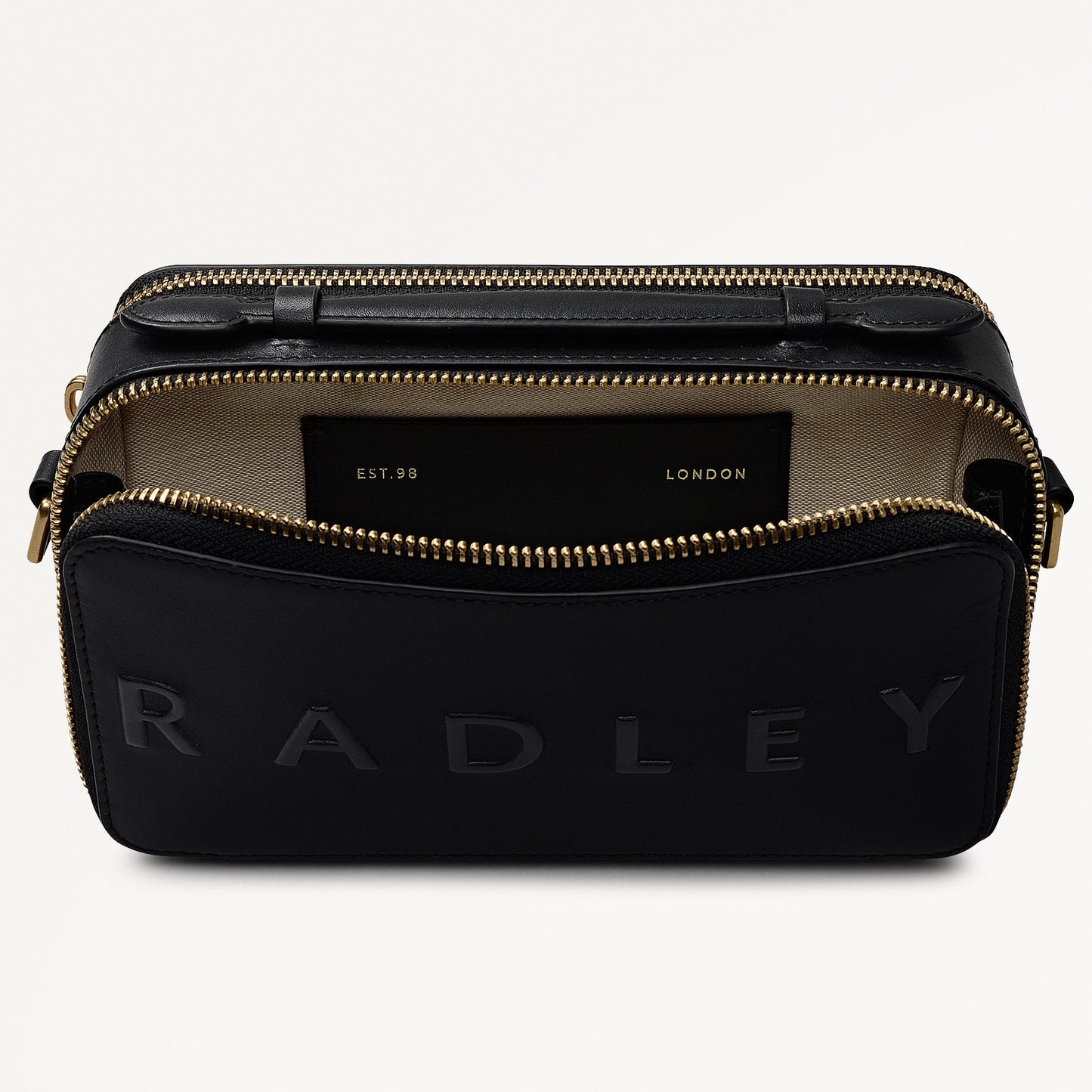 Radley London Black Micro Zip Around Cross Body Bag