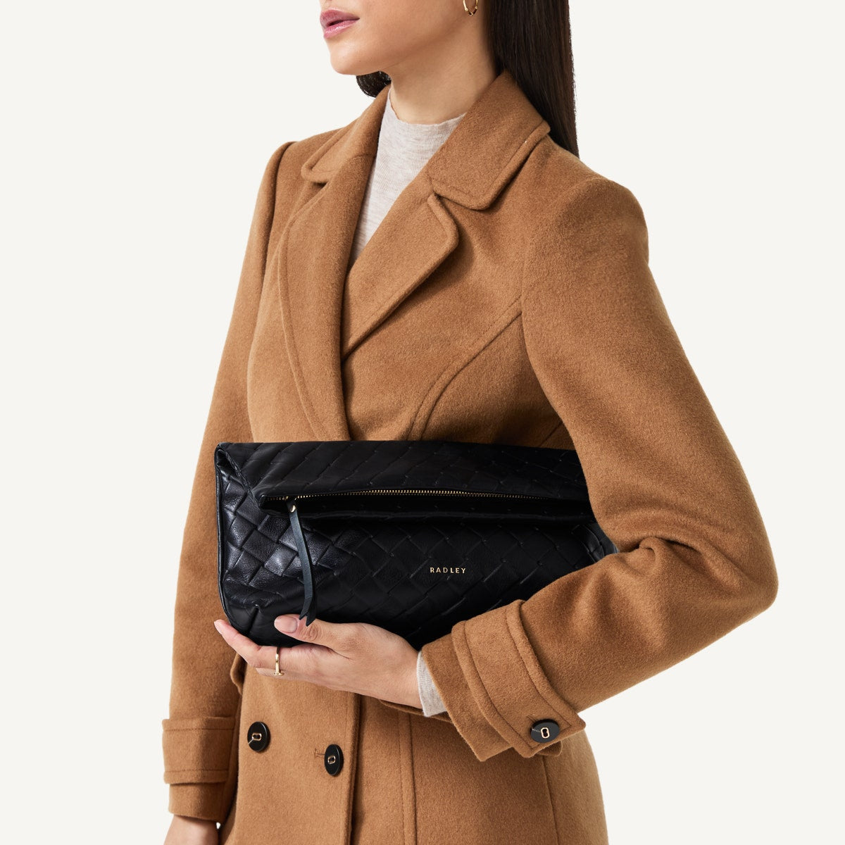 Radley London Black Medium Flapover Clutch Bag