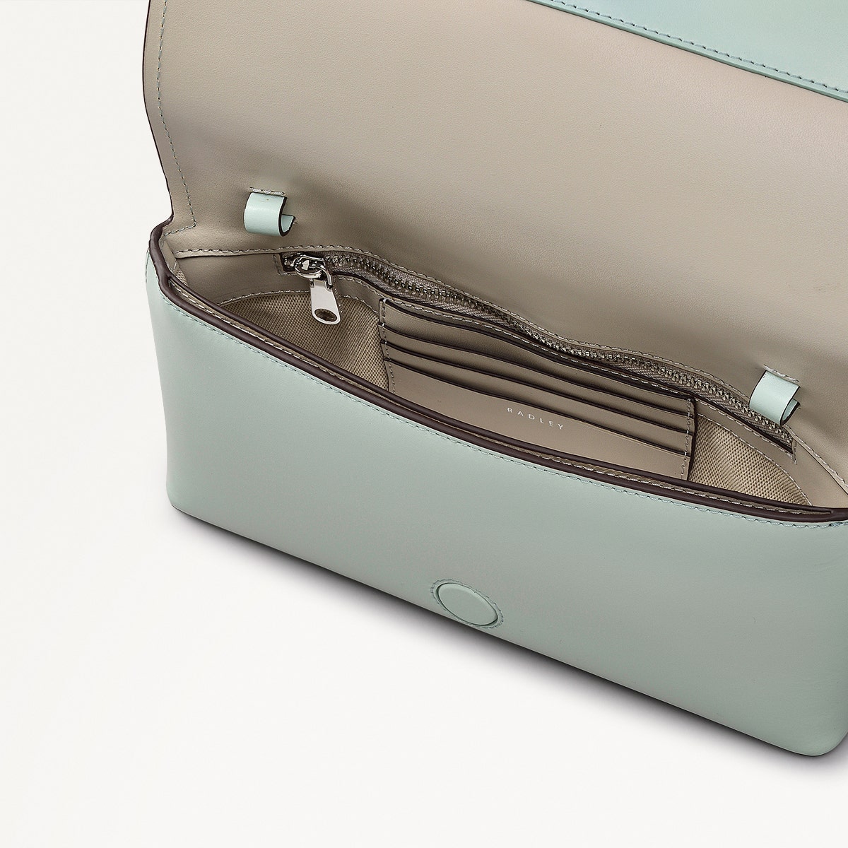 Radley London Deco Green Small Flapover Cross Body Bag