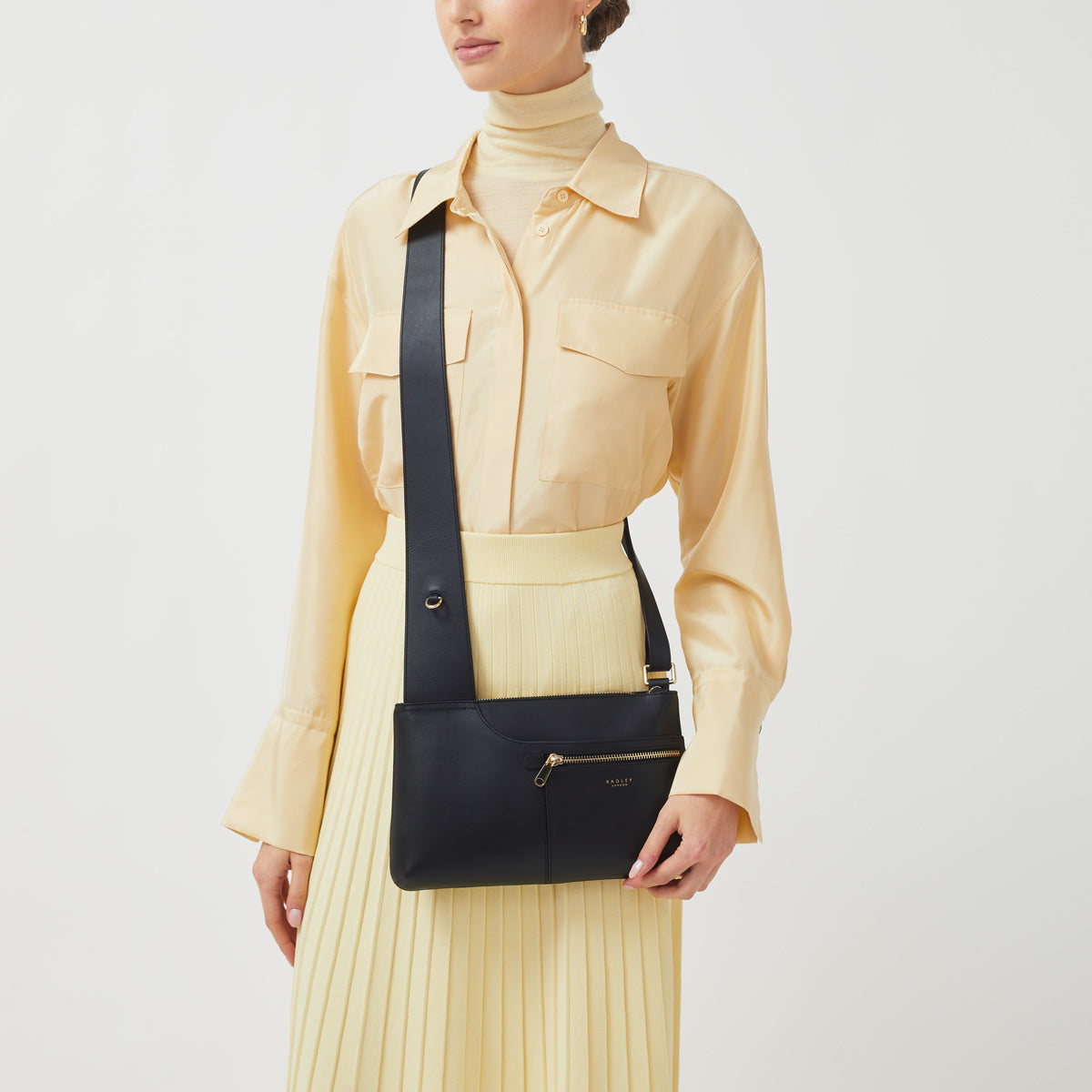 Radley London Black Small Ziptop Cross Body Bag