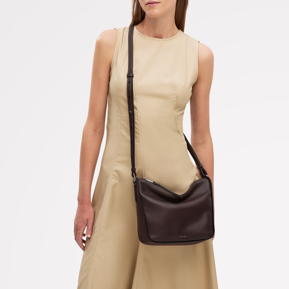 Radley London Dark Oak Medium Ziptop Cross Body Bag