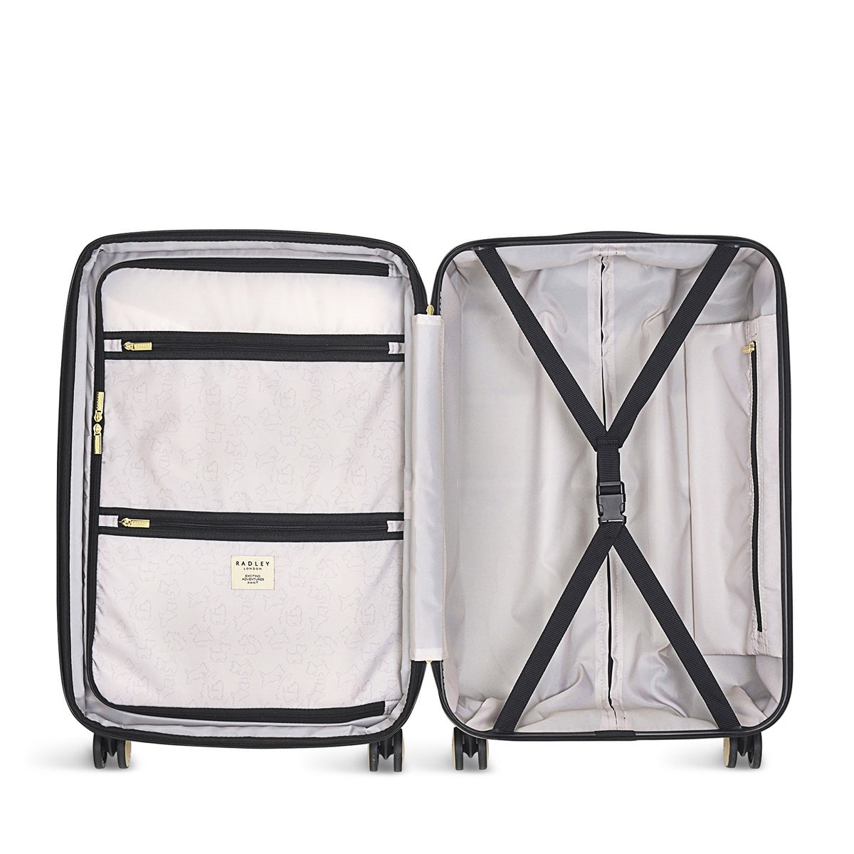Radley London Black 4 Wheel Medium Suitcase