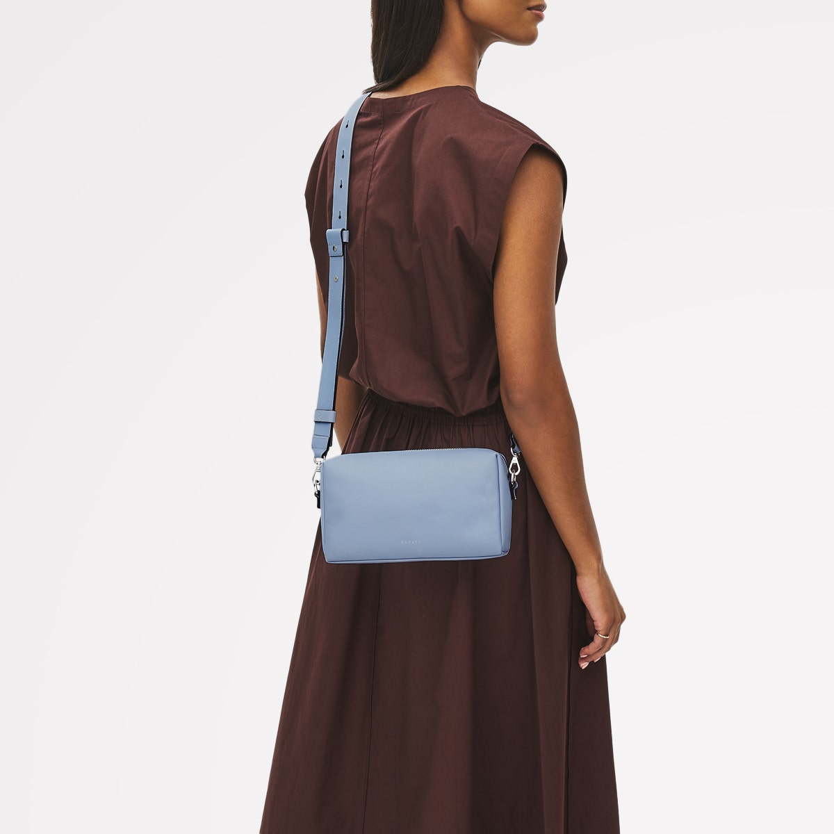 Radley London Smoke Blue Mini Zip Around Cross Body Bag