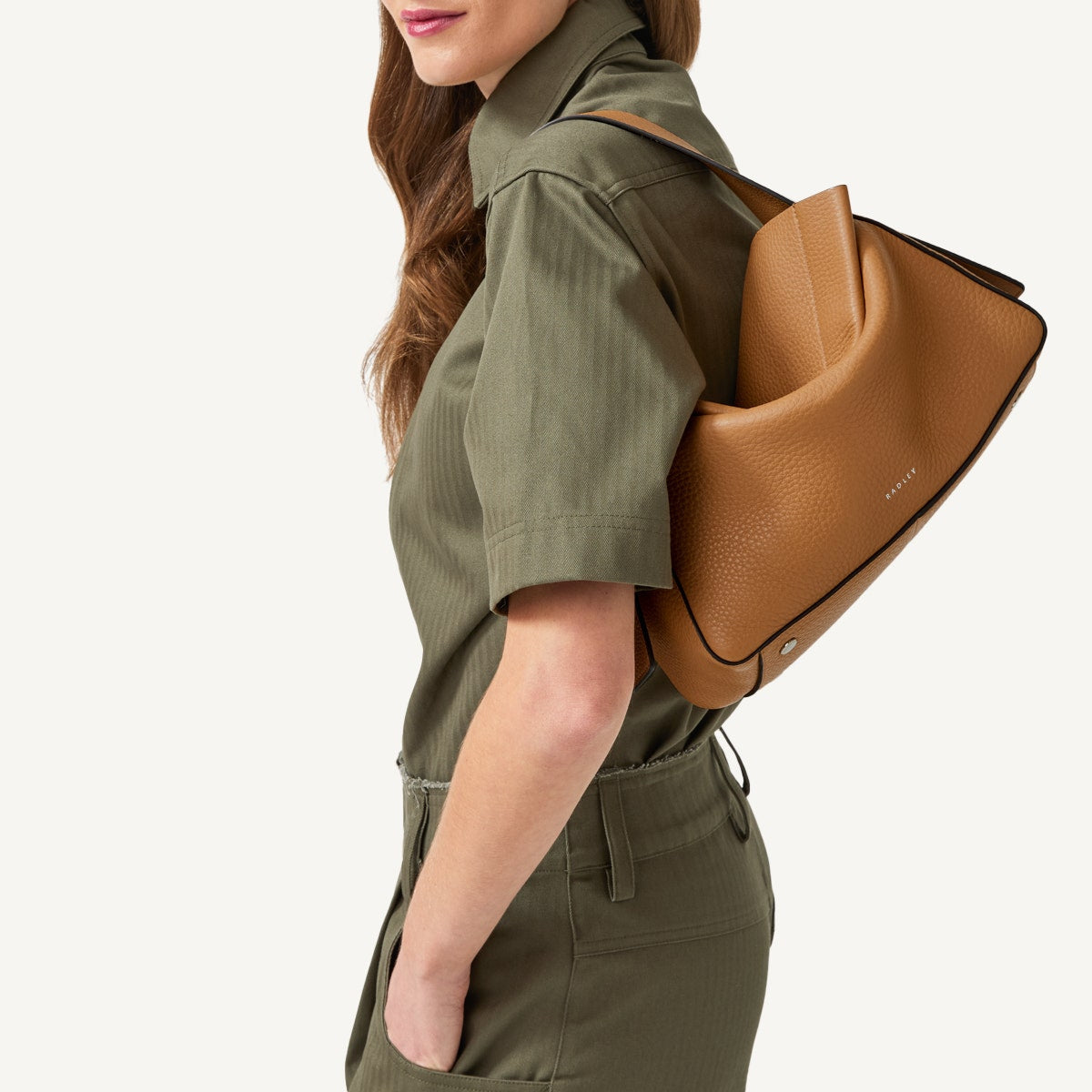 Radley London Dark Butter Medium Ziptop Grab Bag