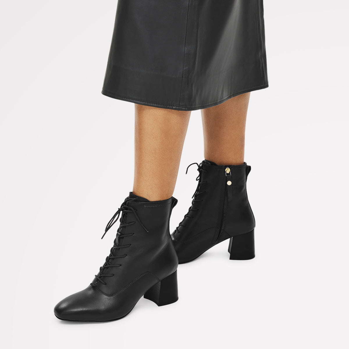 Radley London Black Heeled Lace Up Boot
