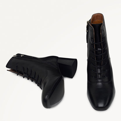 Radley London Black Heeled Lace Up Boot
