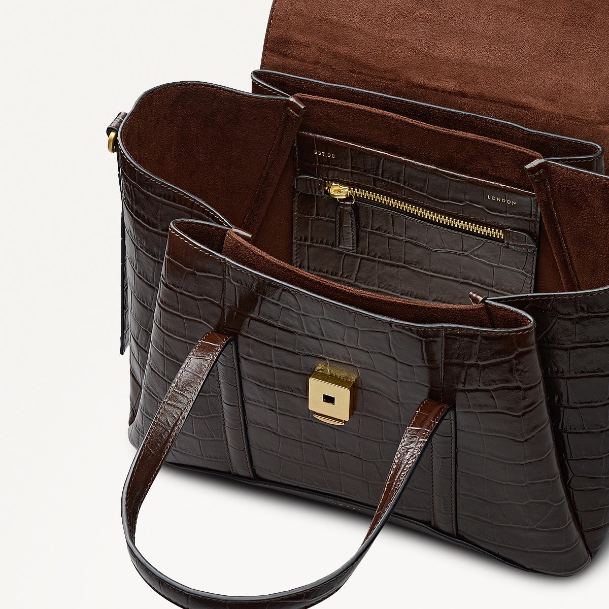 Radley London Dark Oak Medium Flapover Grab Bag