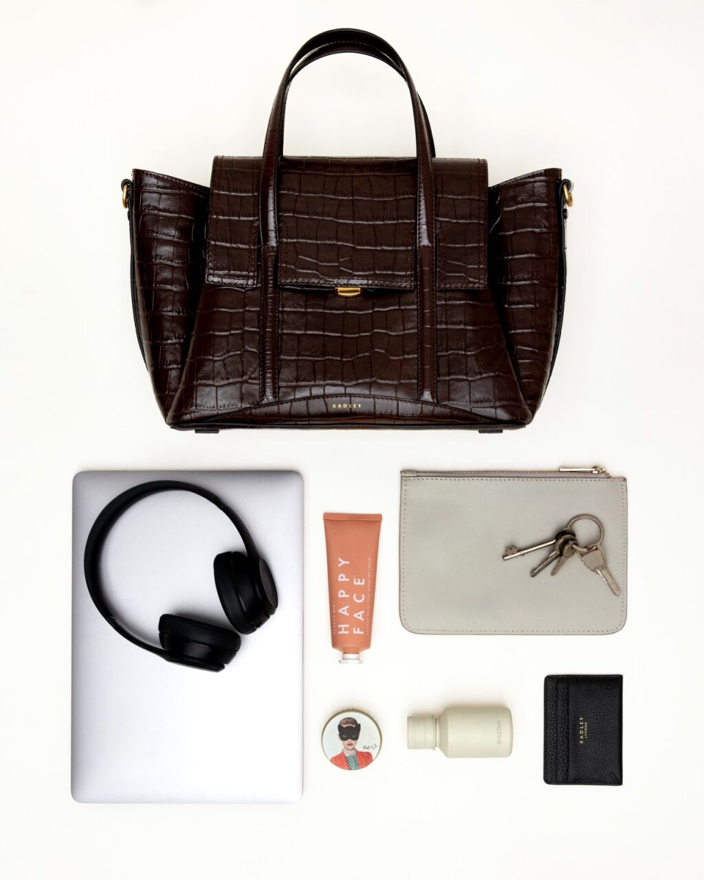 Radley London Dark Oak Medium Flapover Grab Bag